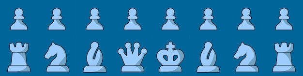 Chess pieces vector 5