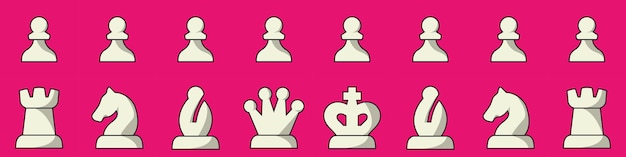 Chess pieces vector 7