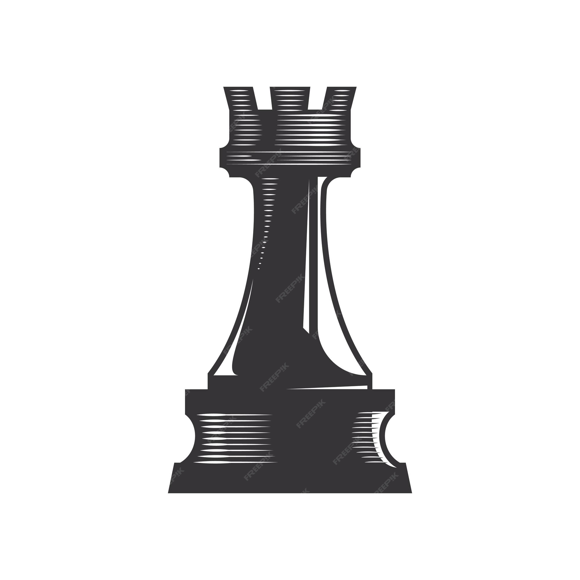 Chess Rook Contour Illustration Stock Illustration - Download