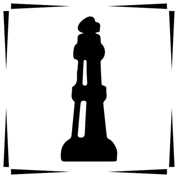 Chess silhouette illustration chess silhouette icon