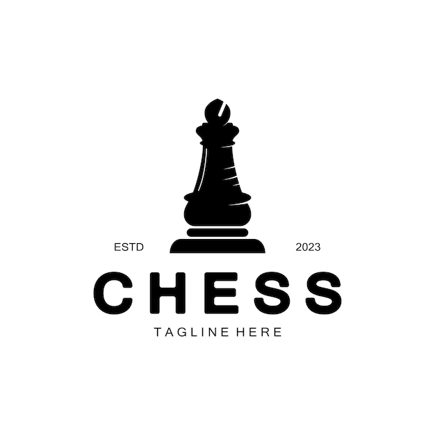 Chess strategy game logo with horse king pawn minister and rook Logo for chess tournament chess