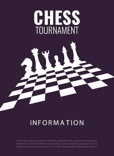 Chess tournament banner set