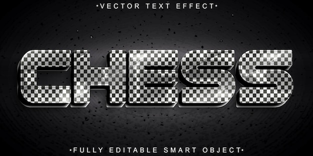 Vector chess vector fully editable smart object text effect