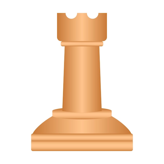 Vector chessmen chess piece rook chess wooden figure vector