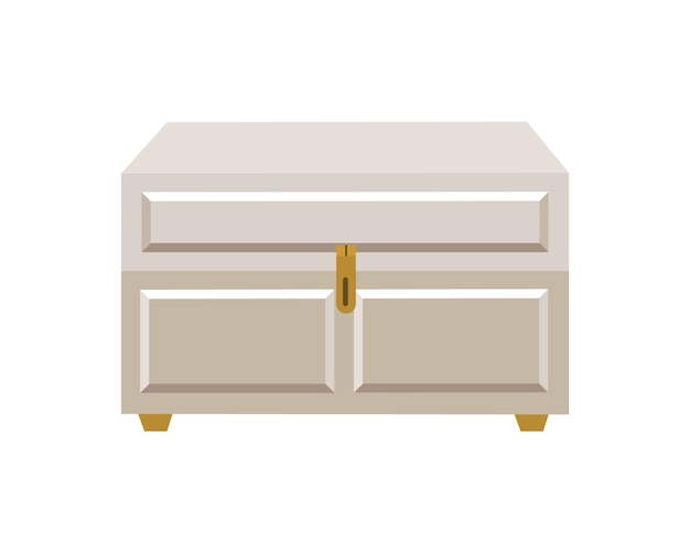 Vettore scatola del torace antica scatola del tesoro o insolito contenitore chiuso cassetto dell'icona del fumetto vettoriale isolato su sfondo bianco