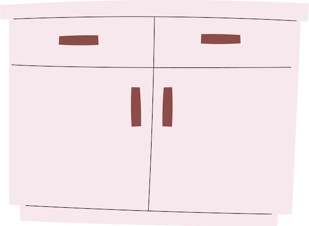 Vector chest of drawer