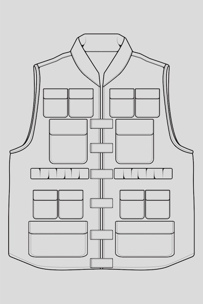Нагрудный жилет очертания векторного нагрудного жилета в шаблоне кроссовок в стиле эскиза
