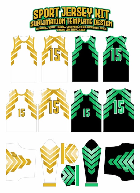 Chevron Triangle Yellow Jersey Design Sportswear Pattern Template