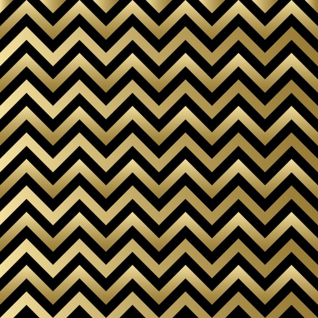 Chevron zwart en goud vector patroon