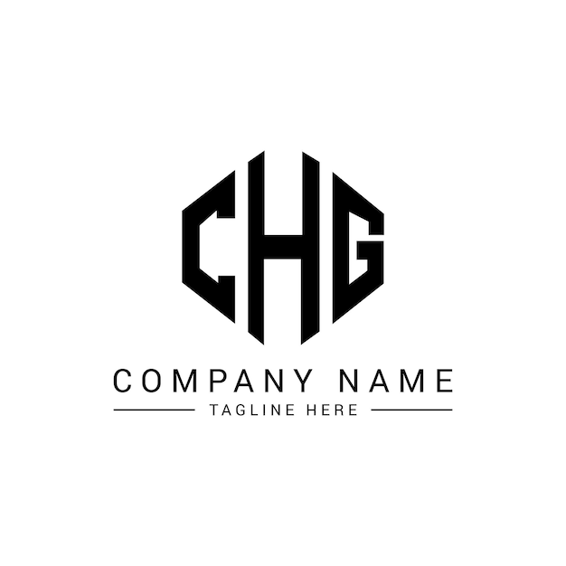 CHG letter logo ontwerp met veelhoek vorm CHG veelhoek en kubus vorm logo ontwerp CHG zeshoek vector logo sjabloon witte en zwarte kleuren CHG monogram bedrijf en vastgoed logo