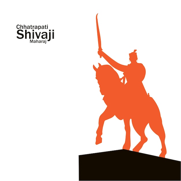 chhatrapati shivaji maharaj jayanti, vectorillustratie.