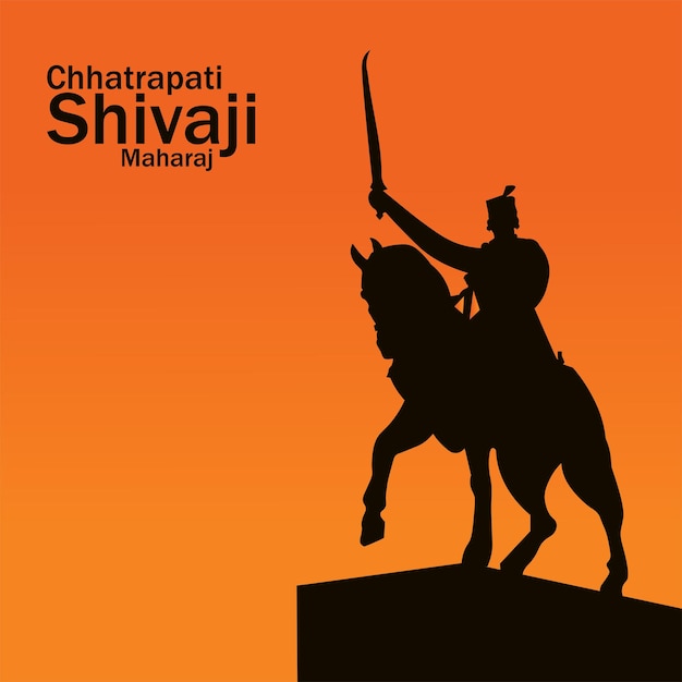 chhatrapati shivaji maharaj jayanti, vectorillustratie.