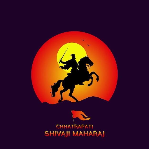 Vector chhatrapati shivaji maharaj vector illustration design maratha king of shivaji maharaj