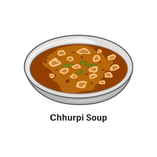 Chhurpi soup food vector