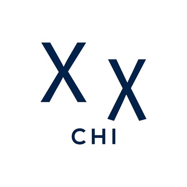 Chi Greek alphabet symbol logo illustration