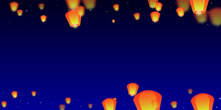 Vector chiang mai celebration of loy krathong