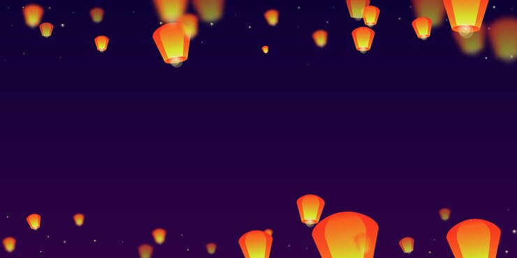 Vector chiang mai celebration of loy krathong