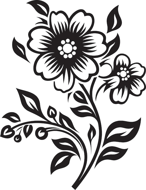 Vector chiaroscuro blooms floral vector art