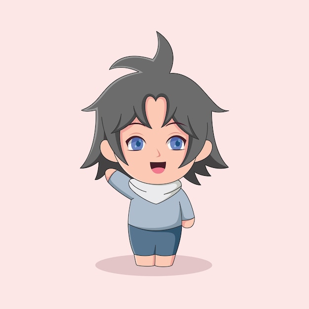 Chibi Anime Character Design Illustratie