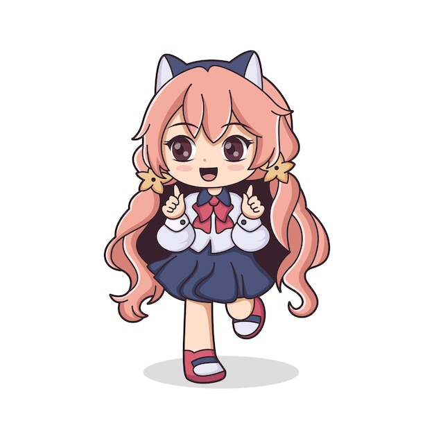 chibi anime character design illustration