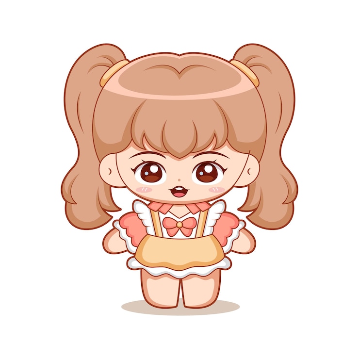 Vector 치비 애니메이션 캐릭터 디자인 일러스트레이션