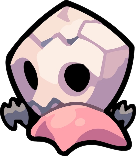 Vector chibi character design of a mischievous dungeon monster featuring a cute and compact body