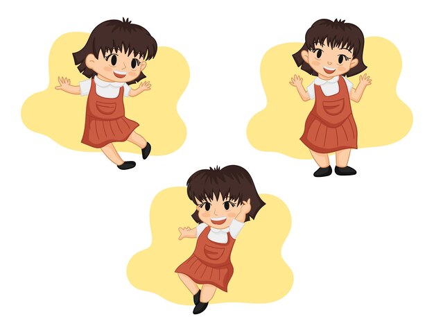 Vector chibi cute girl