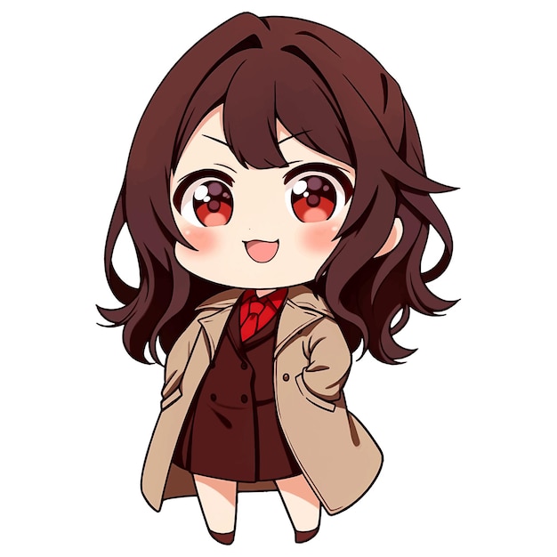 Vector chibi cute teacher