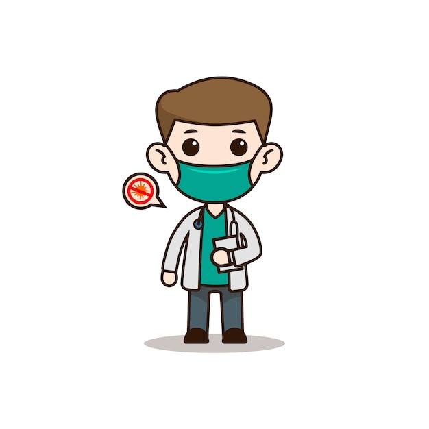 chibi doctor appealed for the dangers of the virus