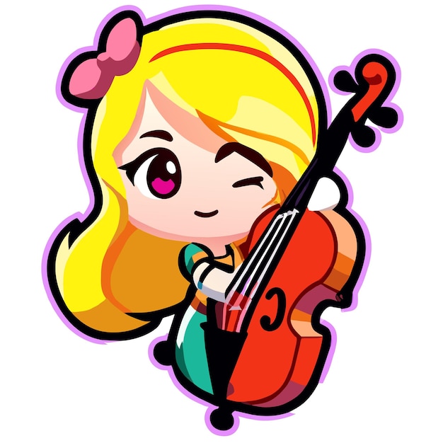 Vector chibi kawaii anime girl hand drawn flat stylish mascot cartoon character drawing sticker icon
