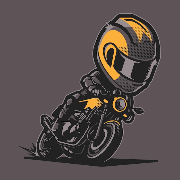 Vector chibi roadrace rider