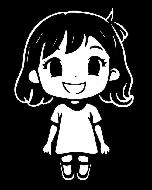 Ragazza sorridente chibi