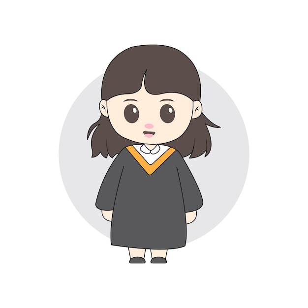 Vettore chibi wisuda 1