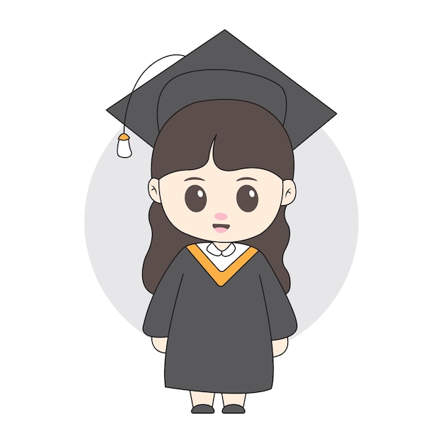 Vettore chibi wisuda 5