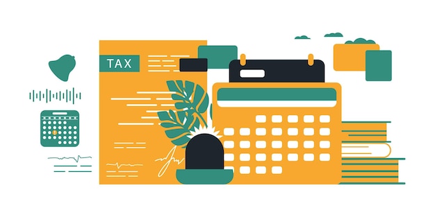 Chic background on the theme of paying taxes