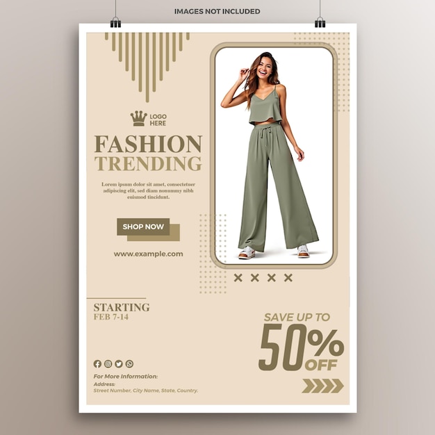 Chic Fashion Sale Flyer Template Design for Stylish Promotions