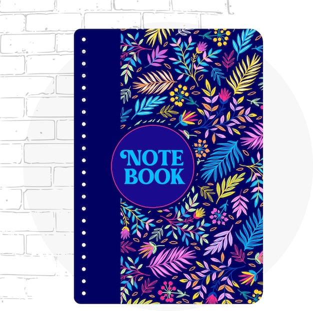 Vector chic notebook design and strong elegant colors vector design