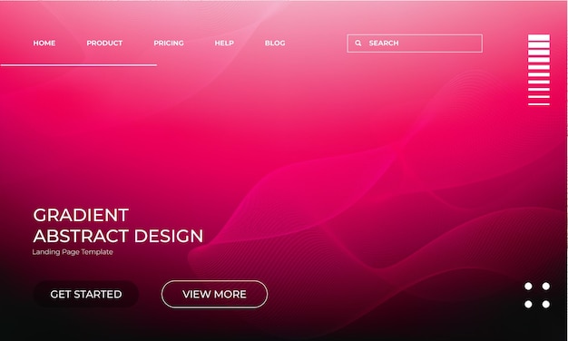 Vector chic pink and black gradient background design for landing page