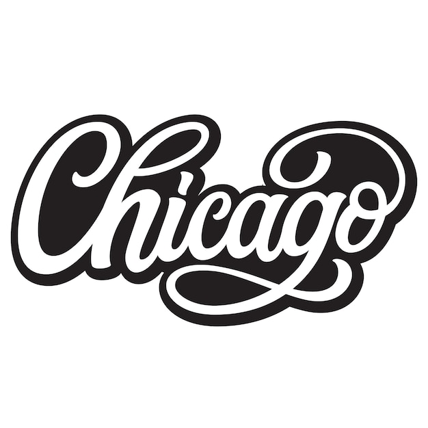 Chicago hand belettering tekst