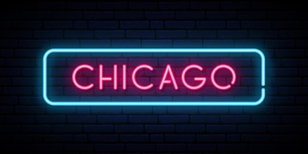 Insegna al neon di chicago.