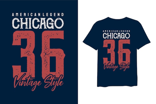 타이포그래피를 위한 시카고 티셔츠 디자인