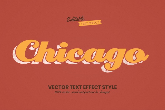 Chicago Vintage tekststijleffect bewerkbaar