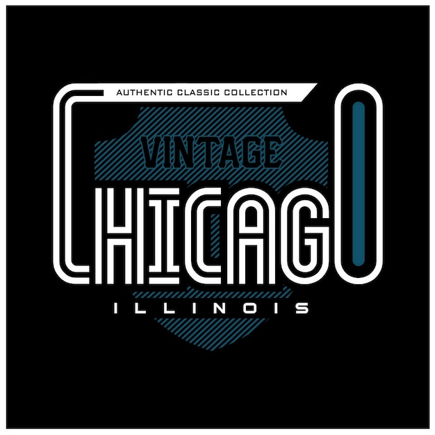 Chicago vintage typography design in vector illustration tshirt clothing and other uses