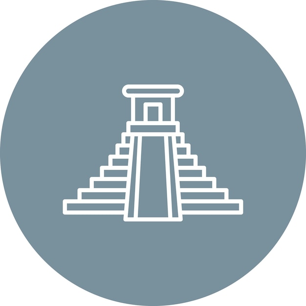 Chichen Itza 아이콘 터 이미지는 랜드마크에 사용할 수 있습니다.