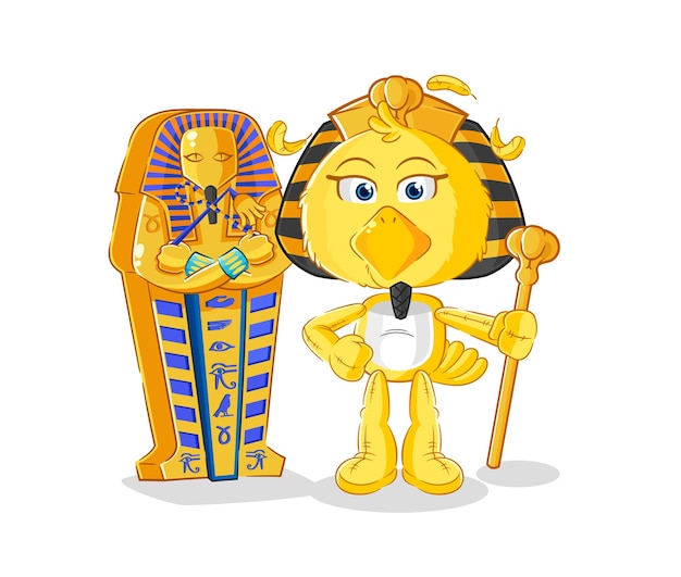 Vector chick ancient egypt cartoon cartoon mascot vector