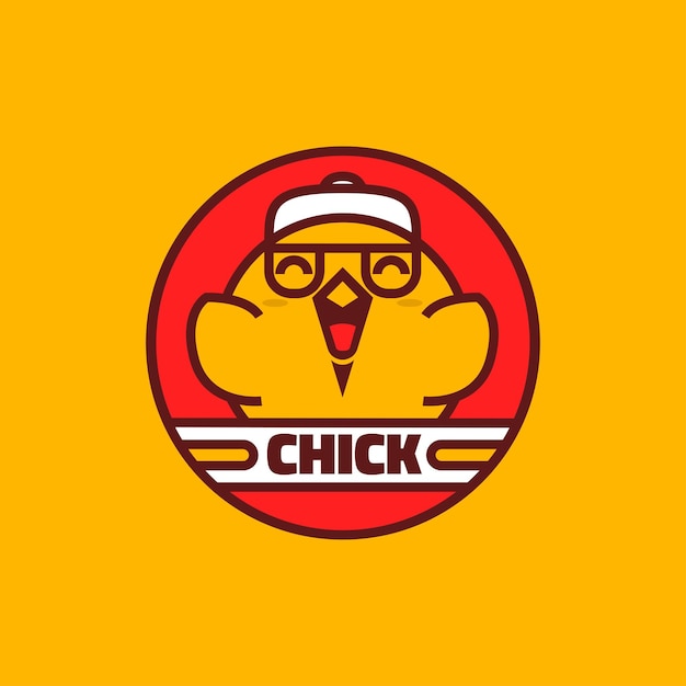 Vector chick flat logo