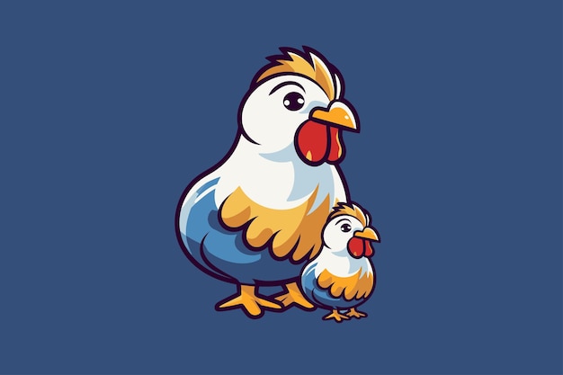 chick mascot vector logo