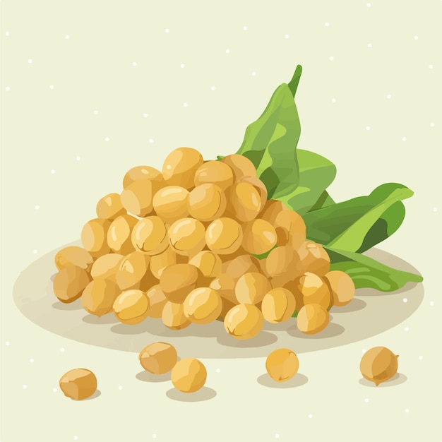 Chick pea vector elements with different shapes and sizes