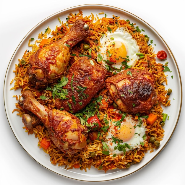 Vettore pollo biriyani