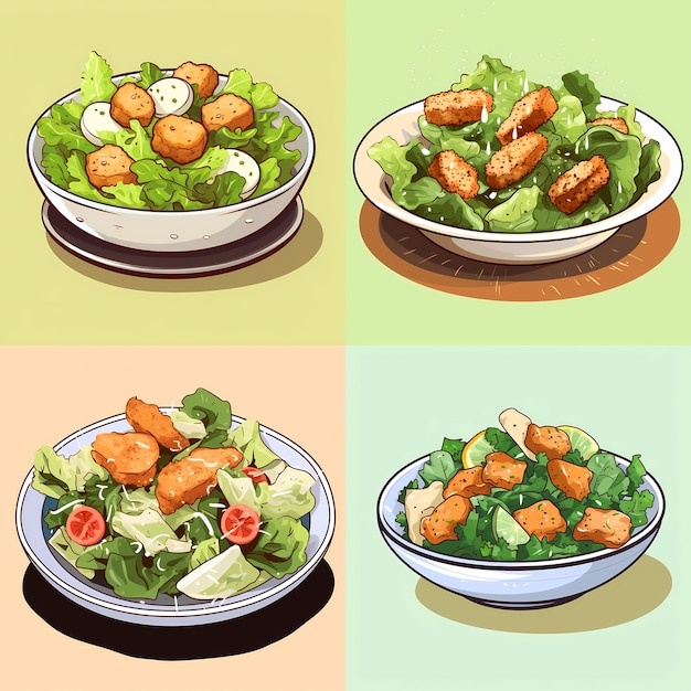 Vector chicken_caesar_salad_bites